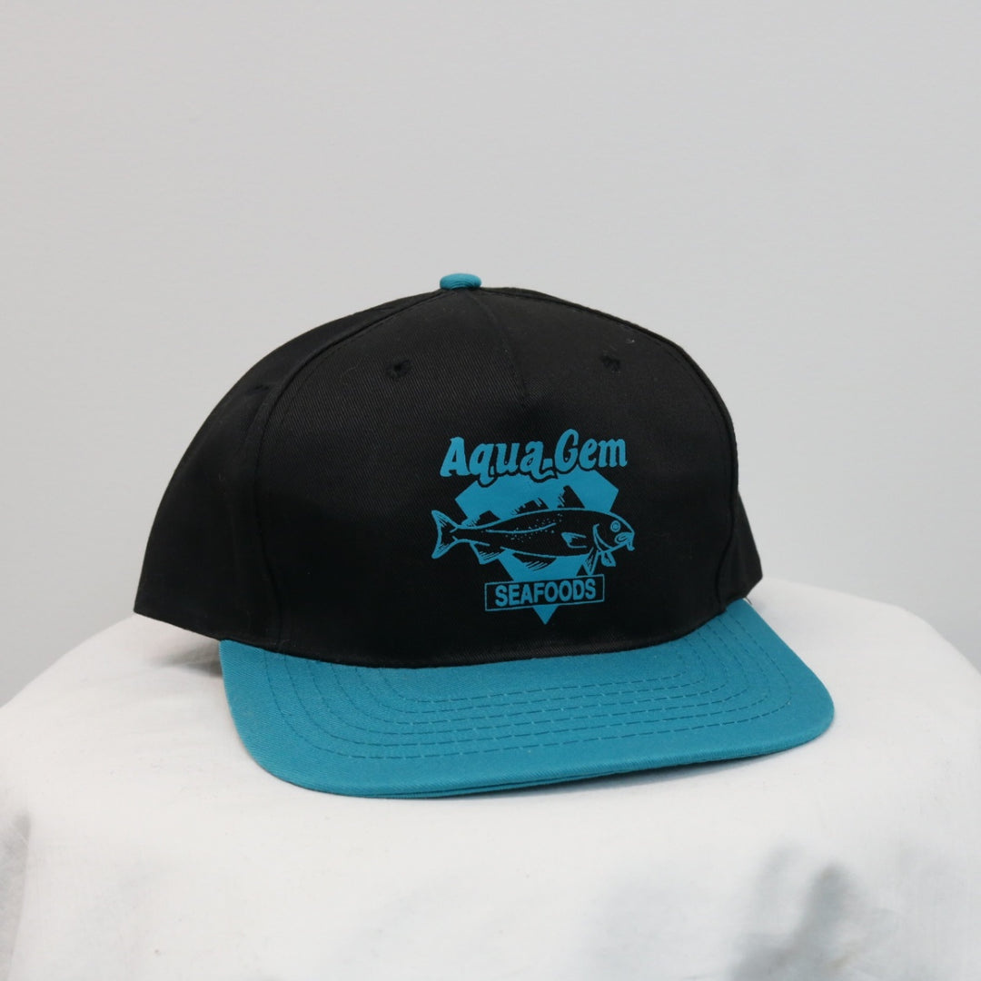 Vintage 80's Aqua Gem Seafoods Hat - OS-NEWLIFE Clothing
