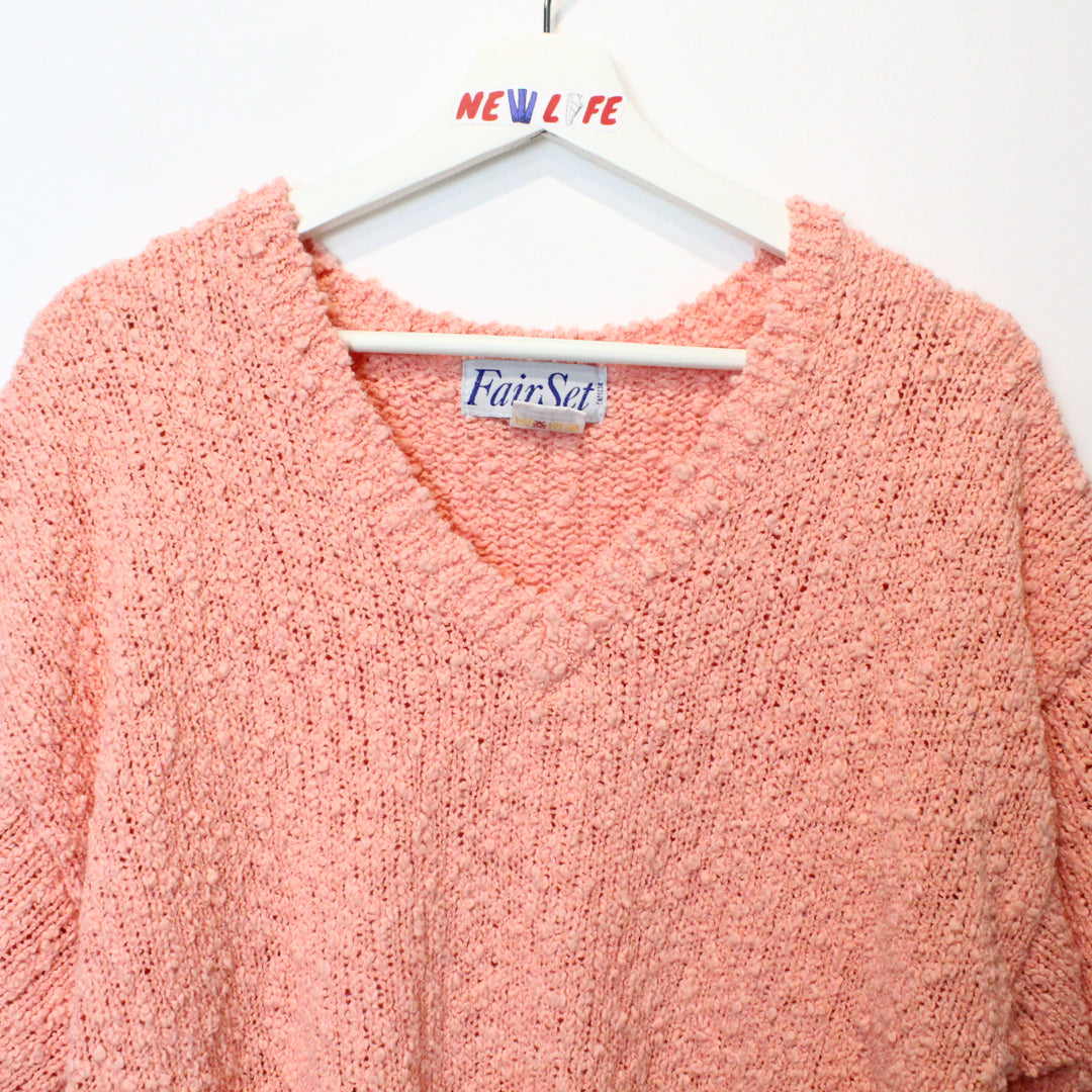 Vintage Short Sleeve Knit Sweater - L-NEWLIFE Clothing
