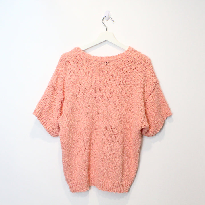 Vintage Short Sleeve Knit Sweater - L-NEWLIFE Clothing