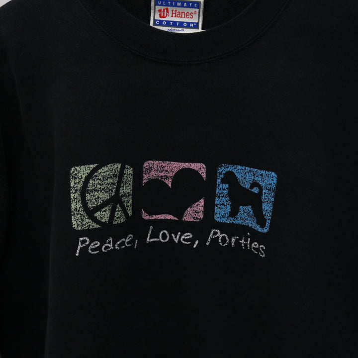 Vintage Peace, Love, Porties Crewneck - M-NEWLIFE Clothing