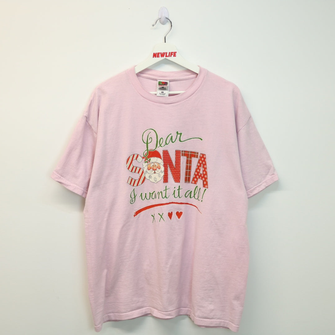 Vintage 90's Dear Santa Christmas Tee - XL-NEWLIFE Clothing