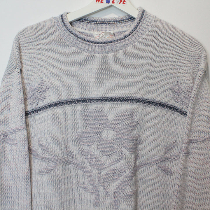 Vintage Flower Knit Sweater - M-NEWLIFE Clothing