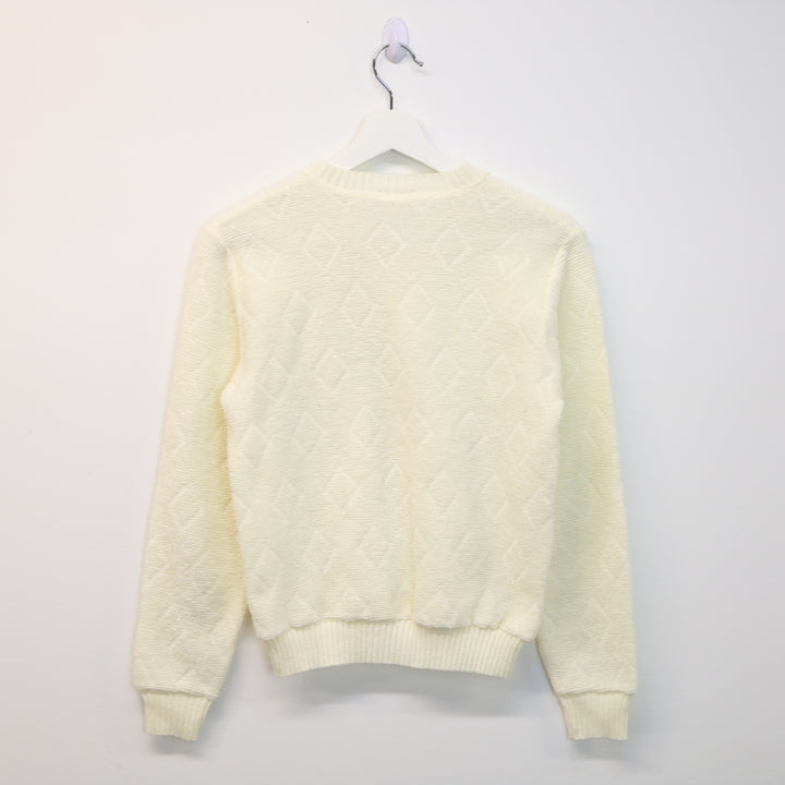 Vintage 70's Diamond Texture Knit Sweater - XS-NEWLIFE Clothing