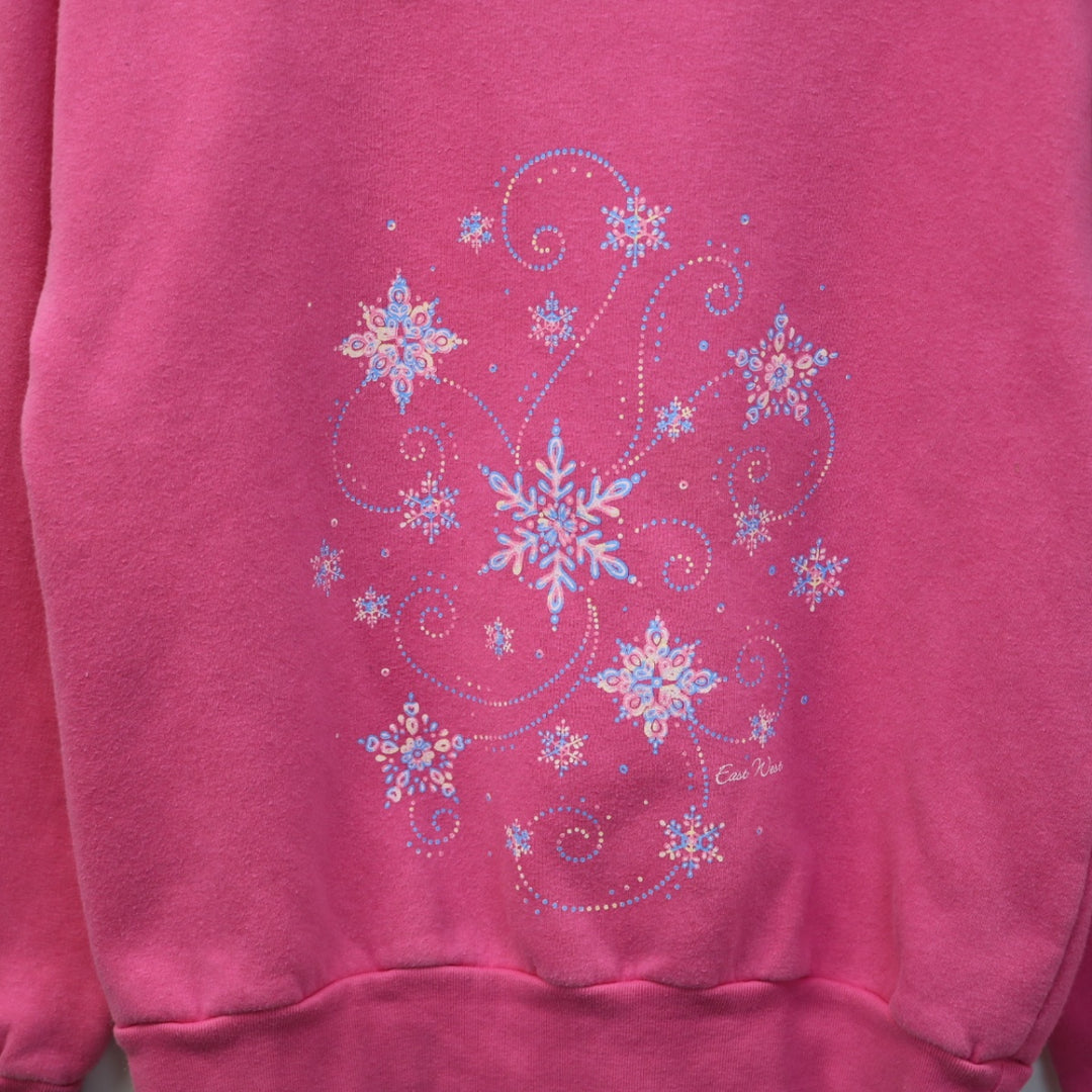 Vintage Snowflake Collared Crewneck - S-NEWLIFE Clothing
