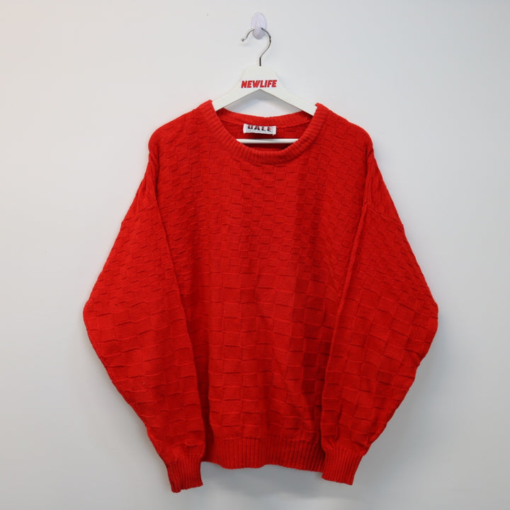 Vintage Checkered Knit Sweater - L-NEWLIFE Clothing