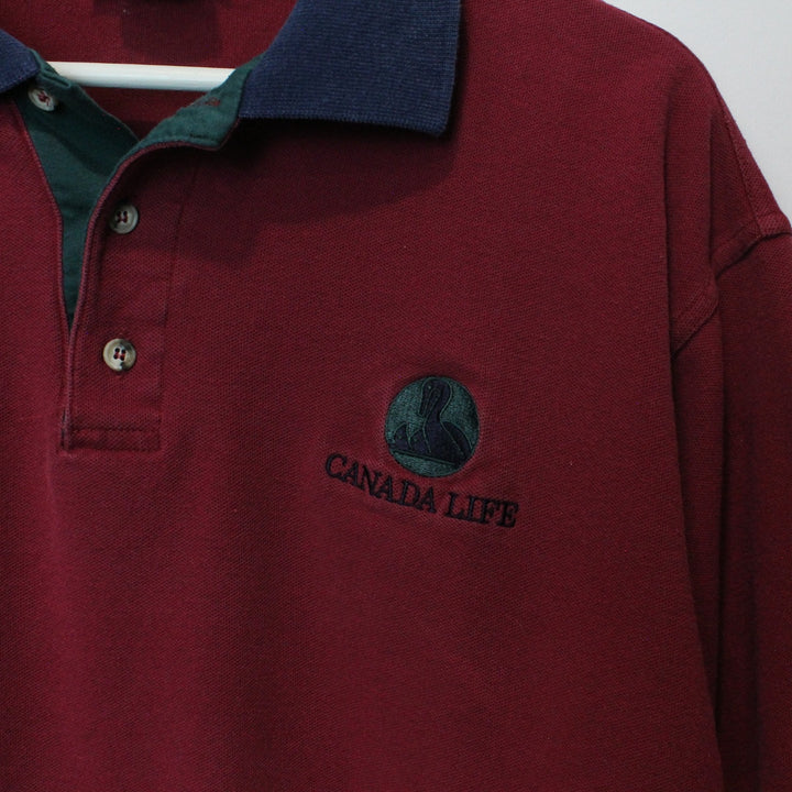 Vintage Canada Life Polo Shirt - L/XL-NEWLIFE Clothing