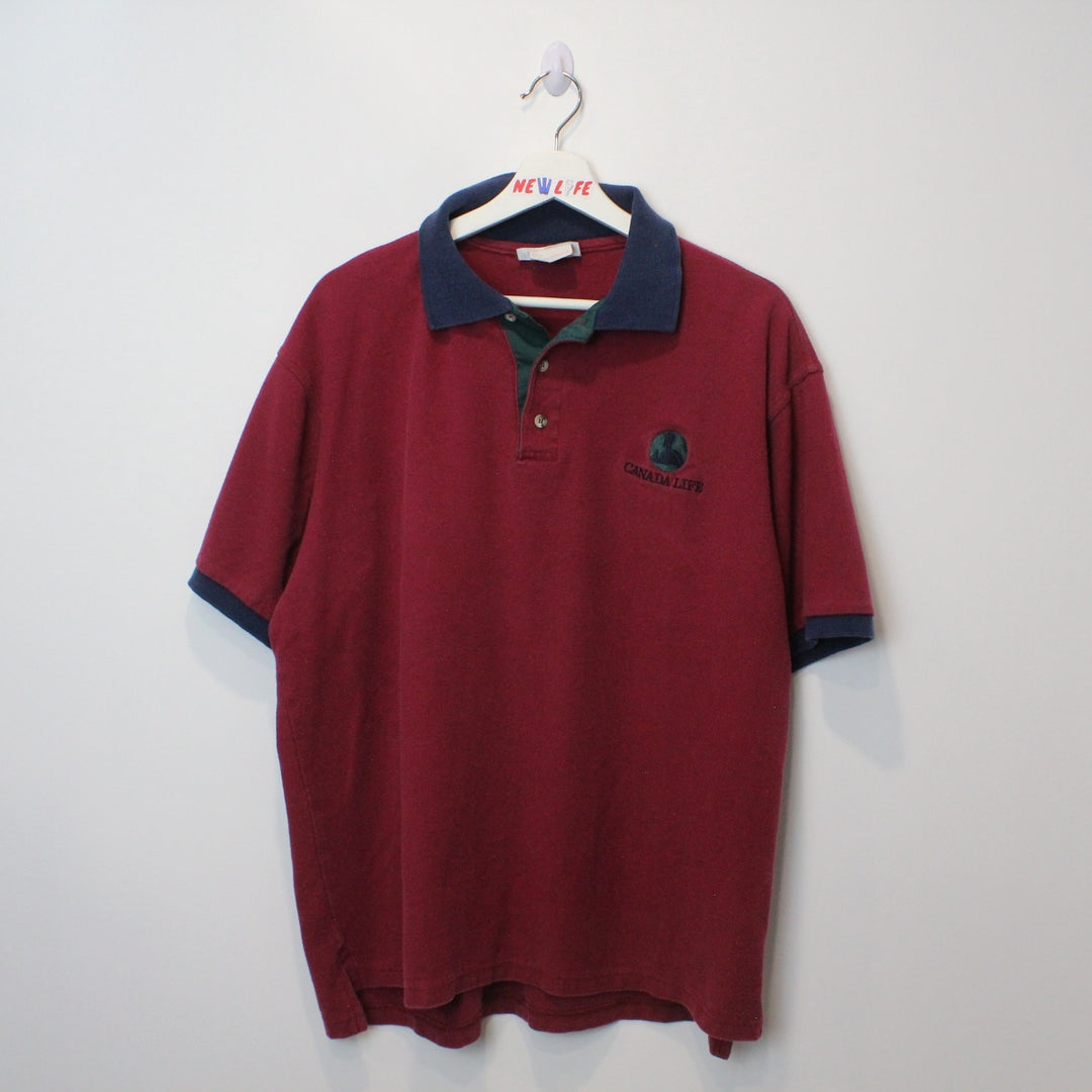 Vintage Canada Life Polo Shirt - L/XL-NEWLIFE Clothing
