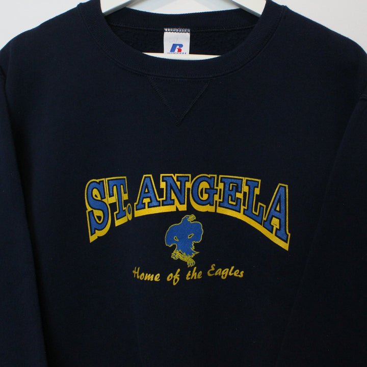 Vintage 90's St. Angelica Eagles Russell Crewneck - S-NEWLIFE Clothing